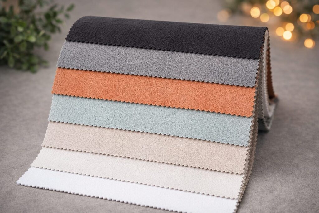 Tecido Bouclé com textura encorpada e macia